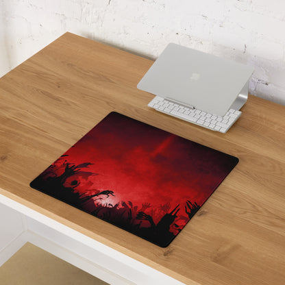 Red and Black Gaming Mouse Pad for Desktop Setup Large Extended Desk Mat With Non Slip Base and Edge Stitching