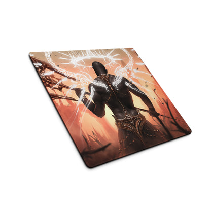 Gaming Mouse Pad Black And Orange For Desktop Setup Fantasy Digital Art Epic Dark Dota CSGO