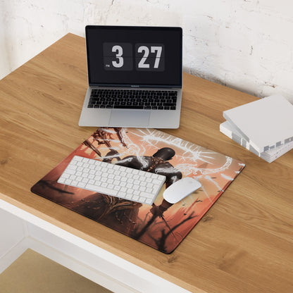 Gaming Mouse Pad Black And Orange For Desktop Setup Fantasy Digital Art Epic Dark Dota CSGO