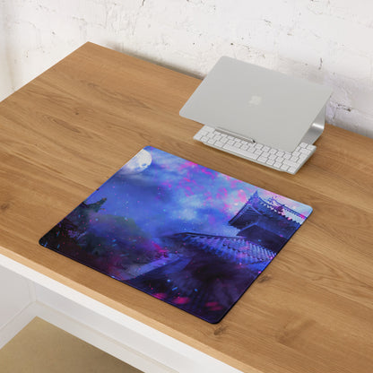 Gaming Mouse Pad Purple Blue Neon For Gaming Desk Large Non Slip Surface Digital Art Fantasy Cosmos