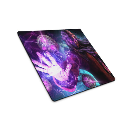 Large Gaming Mouse Pad Extended Desk Mat Purple Blue Neon Fantasy Art Style For Epic Gamer Battlestation Non Slip Surface