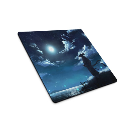 Gaming Mouse Pad Blue Night Sky Theme For Desk Gaming Setup Large Non Slip Edge Stitching Mystic Wilderness Art Style