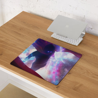 Gaming Mouse Pad Purple Blue Neon Lightning Cyberpunk Desk Mat For Gaming Setup Non Slip Surface