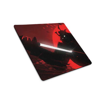 Red Black Gaming Mouse Pad For Desktop Setup Modern Abstract Art Style With Non Slip