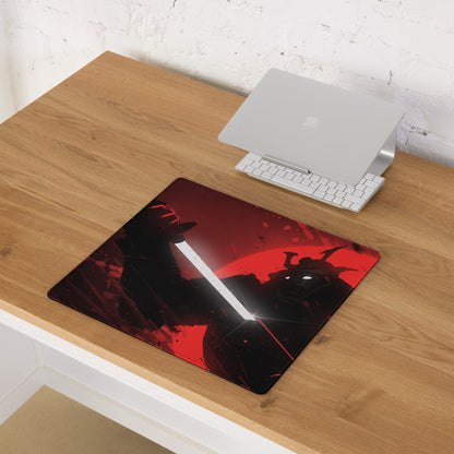 Red Black Gaming Mouse Pad For Desktop Setup Modern Abstract Art Style With Non Slip