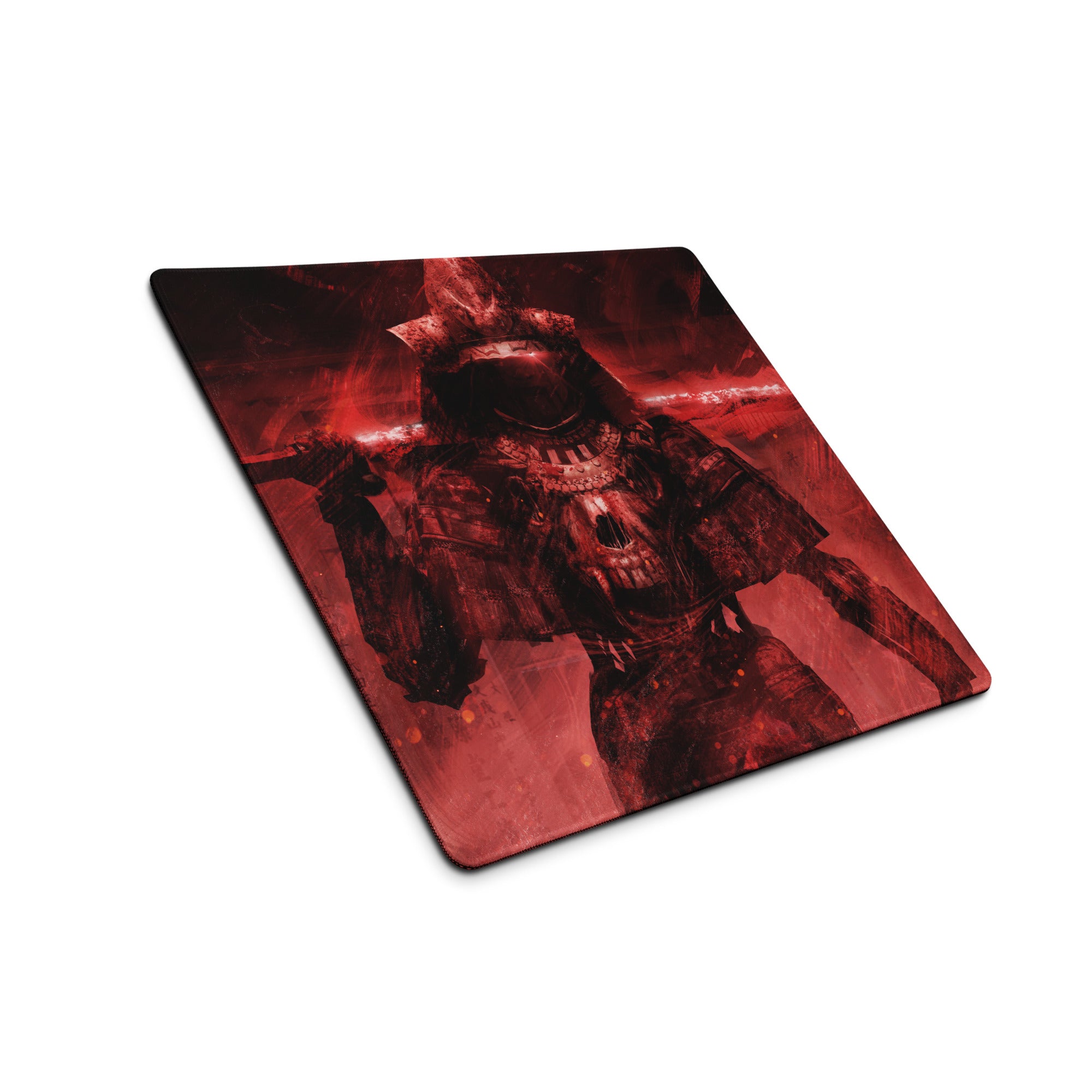 Gaming Mouse Pad Red And Black Large Desk Mat For Gaming Setup Modern Dark Warrior Art Epic Mood FPS MOBA Digital