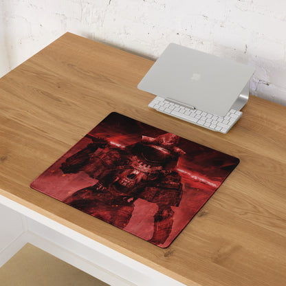 Gaming Mouse Pad Red And Black Large Desk Mat For Gaming Setup Modern Dark Warrior Art Epic Mood FPS MOBA Digital