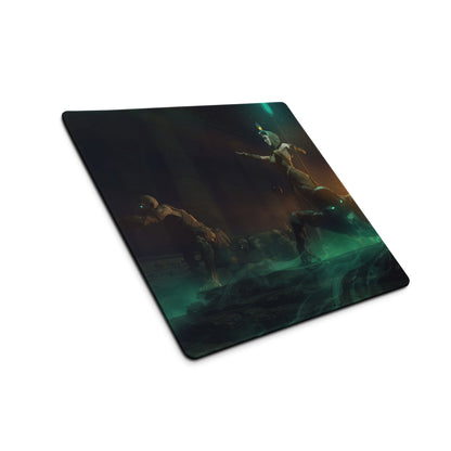 Gaming Mouse Pad Edge Stitch Large Size Black Teal Orange Desk Mat For Gaming Setup Non Slip Rubber Base