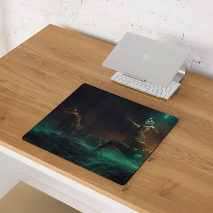 Gaming Mouse Pad Edge Stitch Large Size Black Teal Orange Desk Mat For Gaming Setup Non Slip Rubber Base