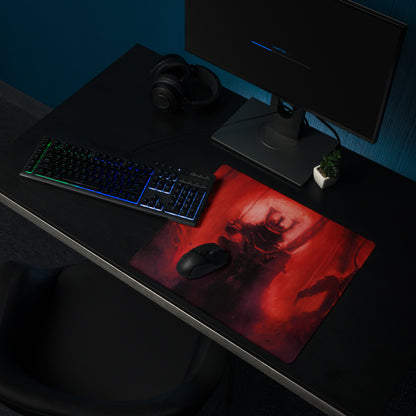 Demon Fire Artwork Red And Black Gaming Desk Mouse Pad Intense Esports Gamer Room Decor Digital Art
