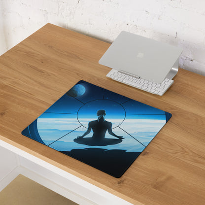 Gaming Mouse Pad Blue For Gaming Desk Galactic Space Art Futuristic Esports Style Immersive Digital Art