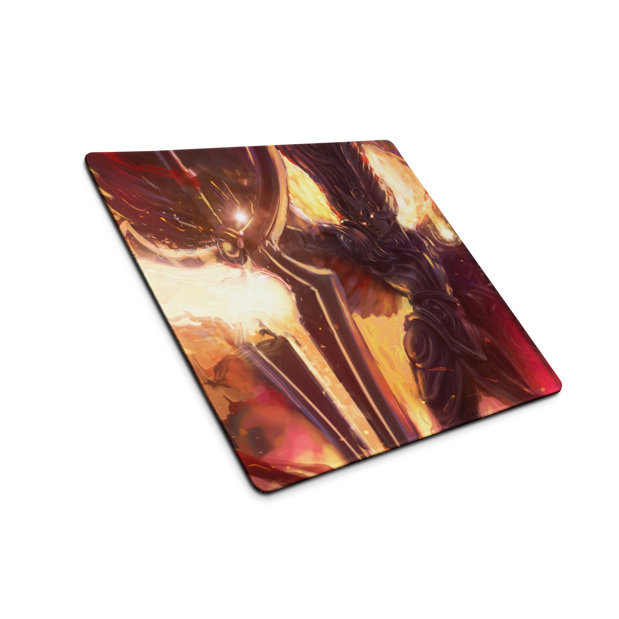 Fiery Red Orange Gaming Mouse Pad For Desktop Setup Surface Large Non Slip Modern Digital Art For Pro Gamers