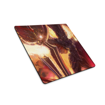 Fiery Red Orange Gaming Mouse Pad For Desktop Setup Surface Large Non Slip Modern Digital Art For Pro Gamers