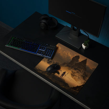 Large Gaming Mouse Pad Warm Desert Browns For Gaming Desk Cinematic Fantasy Art Print
