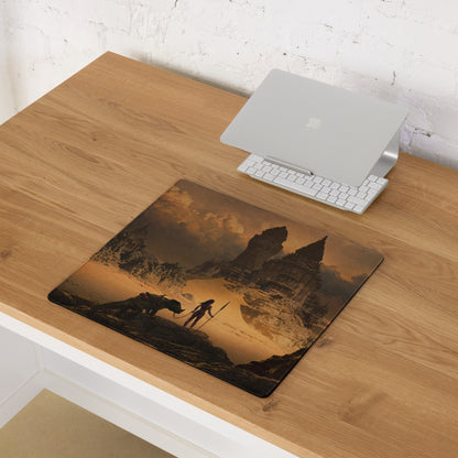 Large Gaming Mouse Pad Warm Desert Browns For Gaming Desk Cinematic Fantasy Art Print