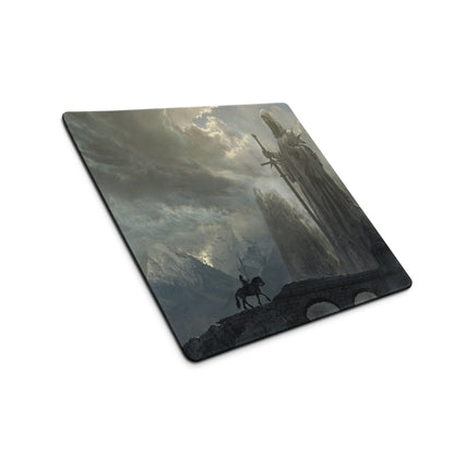 Dark Blue Gray Fantasy Themed Gaming Mouse Pad Large Non Slip Edge Stitch for Dota CSGO