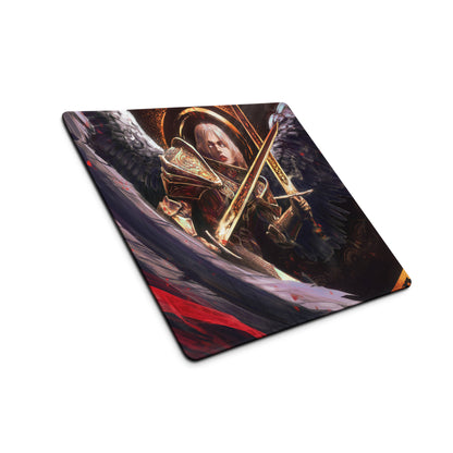 Gaming Mouse Pad Red Black Large Non Slip Desk Mat With Fantasy Angel Wings Artwork For Epic Dota And CSGO Play