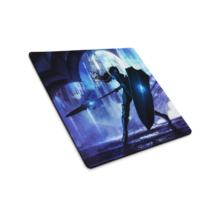 Gaming Mouse Pad Blue Purple Epic Fantasy Hero Artwork For Gaming Desk Large Non Slip Edge Stitched