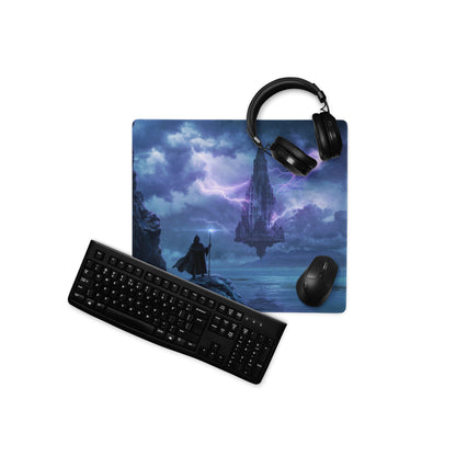 Gaming Mouse Pad Blue Purple For Gaming Desk Setup In Dark Fantasy Art Moody Esports Decor For Desk Gaming Digital Art