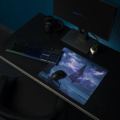 Gaming Mouse Pad Blue Purple For Gaming Desk Setup In Dark Fantasy Art Moody Esports Decor For Desk Gaming Digital Art