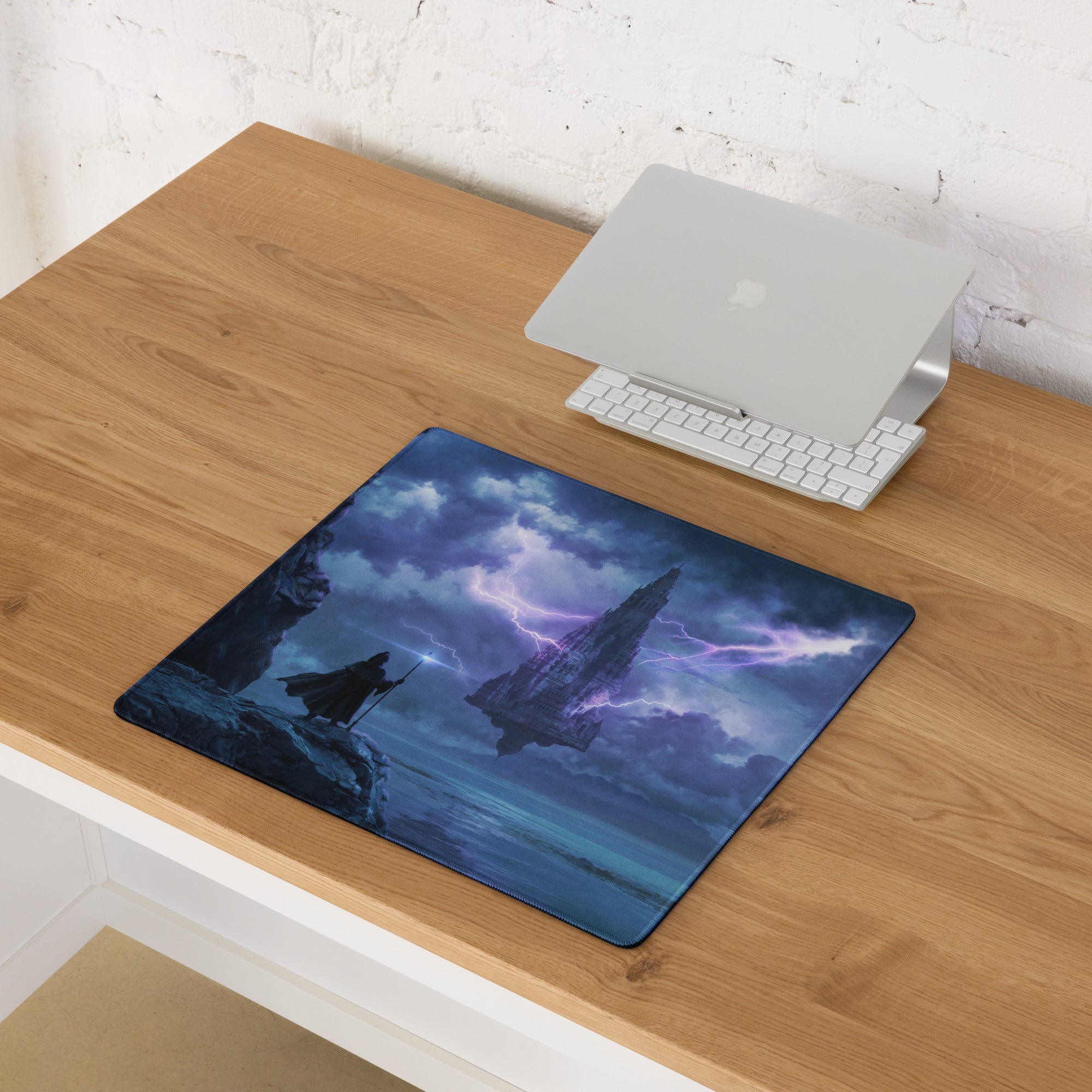 Gaming Mouse Pad Blue Purple For Gaming Desk Setup In Dark Fantasy Art Moody Esports Decor For Desk Gaming Digital Art