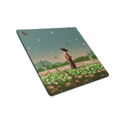 Gaming Mouse Pad Teal And Pink For Gaming Desk Setup Illustration Style Calming Mood Esports Decor Digital Artwork