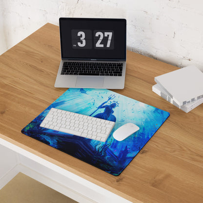 Underwater Blue Gaming Mouse Pad For Gaming Desk Setup Epic Ocean Fantasy Digital Art Style