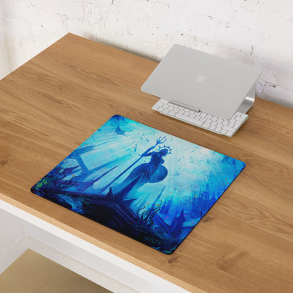 Underwater Blue Gaming Mouse Pad For Gaming Desk Setup Epic Ocean Fantasy Digital Art Style
