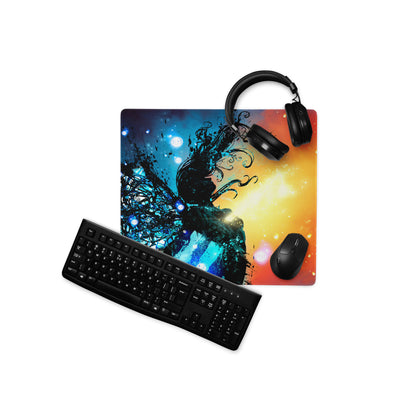 Gaming Mouse Pad Blue Orange Gradient For Immersive Setup Large Non Slip Base Edge Stitching Ideal for Dota CSGO