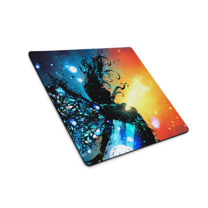 Gaming Mouse Pad Blue Orange Gradient For Immersive Setup Large Non Slip Base Edge Stitching Ideal for Dota CSGO