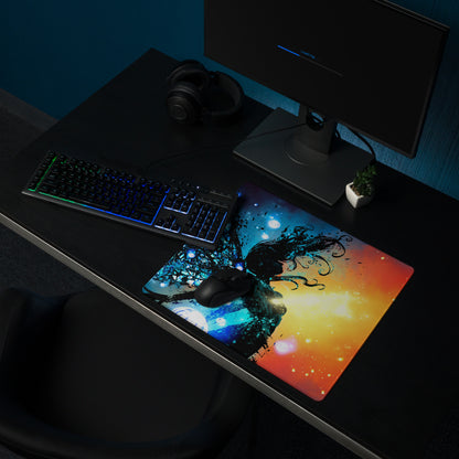Gaming Mouse Pad Blue Orange Gradient For Immersive Setup Large Non Slip Base Edge Stitching Ideal for Dota CSGO