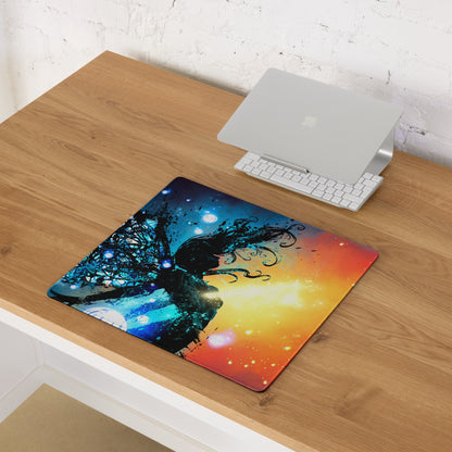 Gaming Mouse Pad Blue Orange Gradient For Immersive Setup Large Non Slip Base Edge Stitching Ideal for Dota CSGO