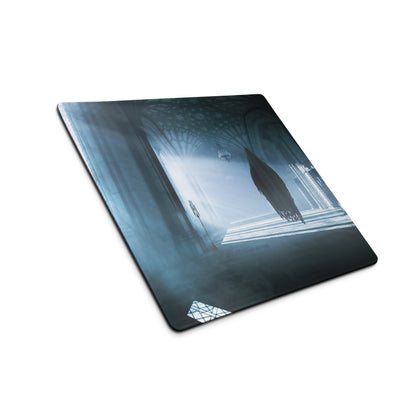 Gaming Mouse Pad Blue Teal For Gaming Desk Setup Cinematic Fantasy Style Moody Atmosphere Gamer Desk Decor Digital Print