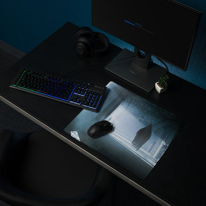 Gaming Mouse Pad Blue Teal For Gaming Desk Setup Cinematic Fantasy Style Moody Atmosphere Gamer Desk Decor Digital Print