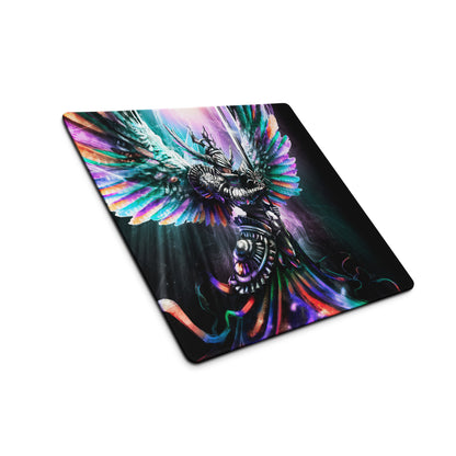 Multicolor Fantasy Warrior Gaming Mouse Pad For PC Desk Setup Large Size Non Slip Base Edge Stitching