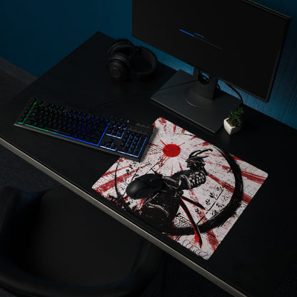 Gaming Mouse Pad Red Black For Desktop Setup Graffiti Style Large Non Slip Edge Stitching