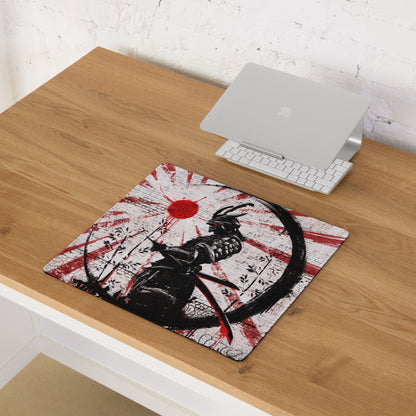 Gaming Mouse Pad Red Black For Desktop Setup Graffiti Style Large Non Slip Edge Stitching