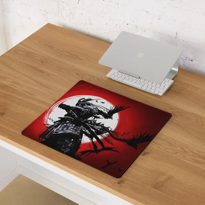 Red Black Abstract Battle Gaming Mouse Pad Large Size For Desktop Setup Non Slip Dynamic Brushstroke Art