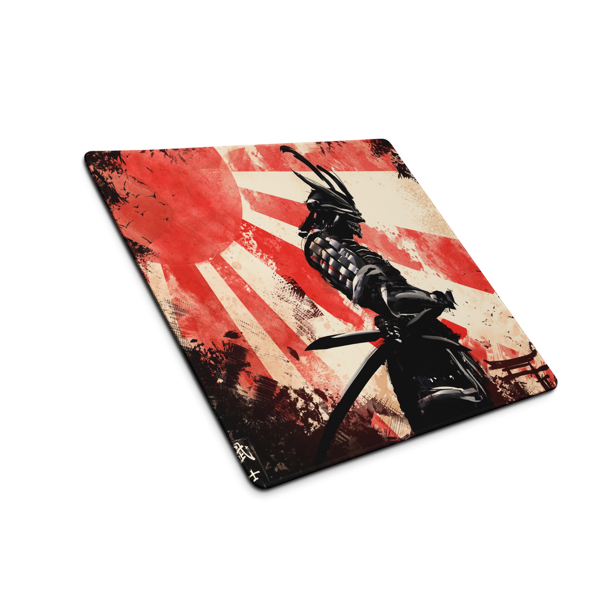 Gaming Mouse Pad Red Beige Black For Gaming Desk Large Non Slip Edge Stitched Grunge Esports Setups