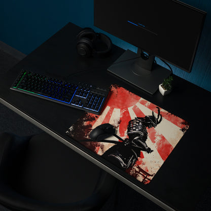 Gaming Mouse Pad Red Beige Black For Gaming Desk Large Non Slip Edge Stitched Grunge Esports Setups