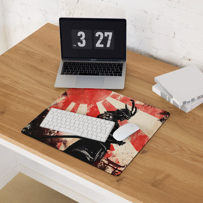 Gaming Mouse Pad Red Beige Black For Gaming Desk Large Non Slip Edge Stitched Grunge Esports Setups