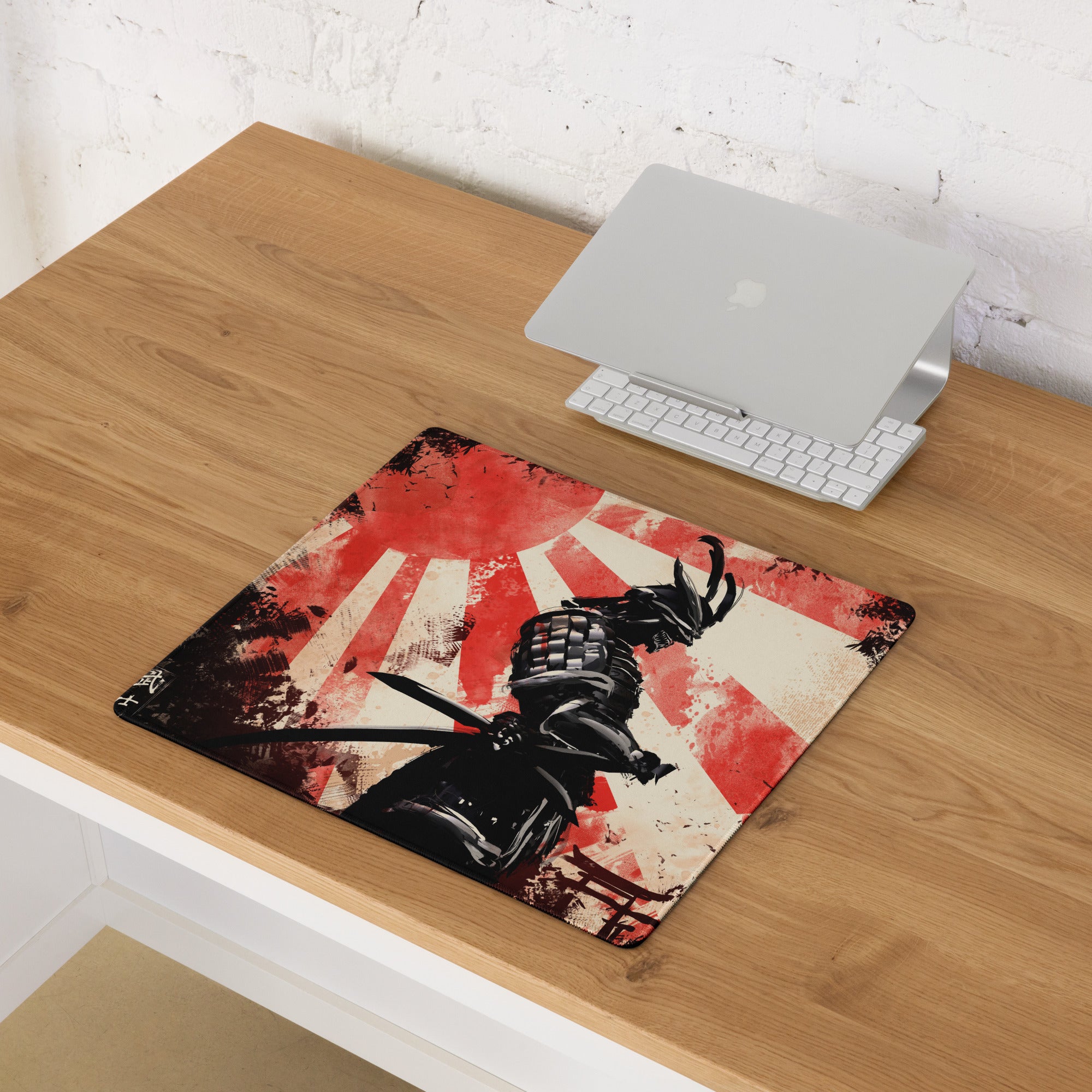 Gaming Mouse Pad Red Beige Black For Gaming Desk Large Non Slip Edge Stitched Grunge Esports Setups