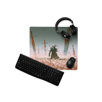Gaming Mouse Pad Teal Pink Gradient For Desktop Setup Abstract Digital Art Futuristic Gamer Desk Mat