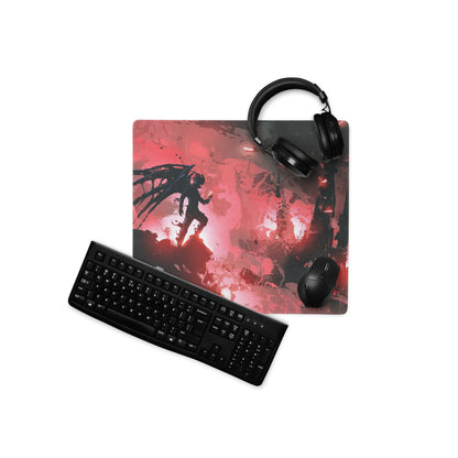 Gaming Mouse Pad Red And Black For Gaming Desk Modern Abstract Style Dynamic Esports Decor Digital Art
