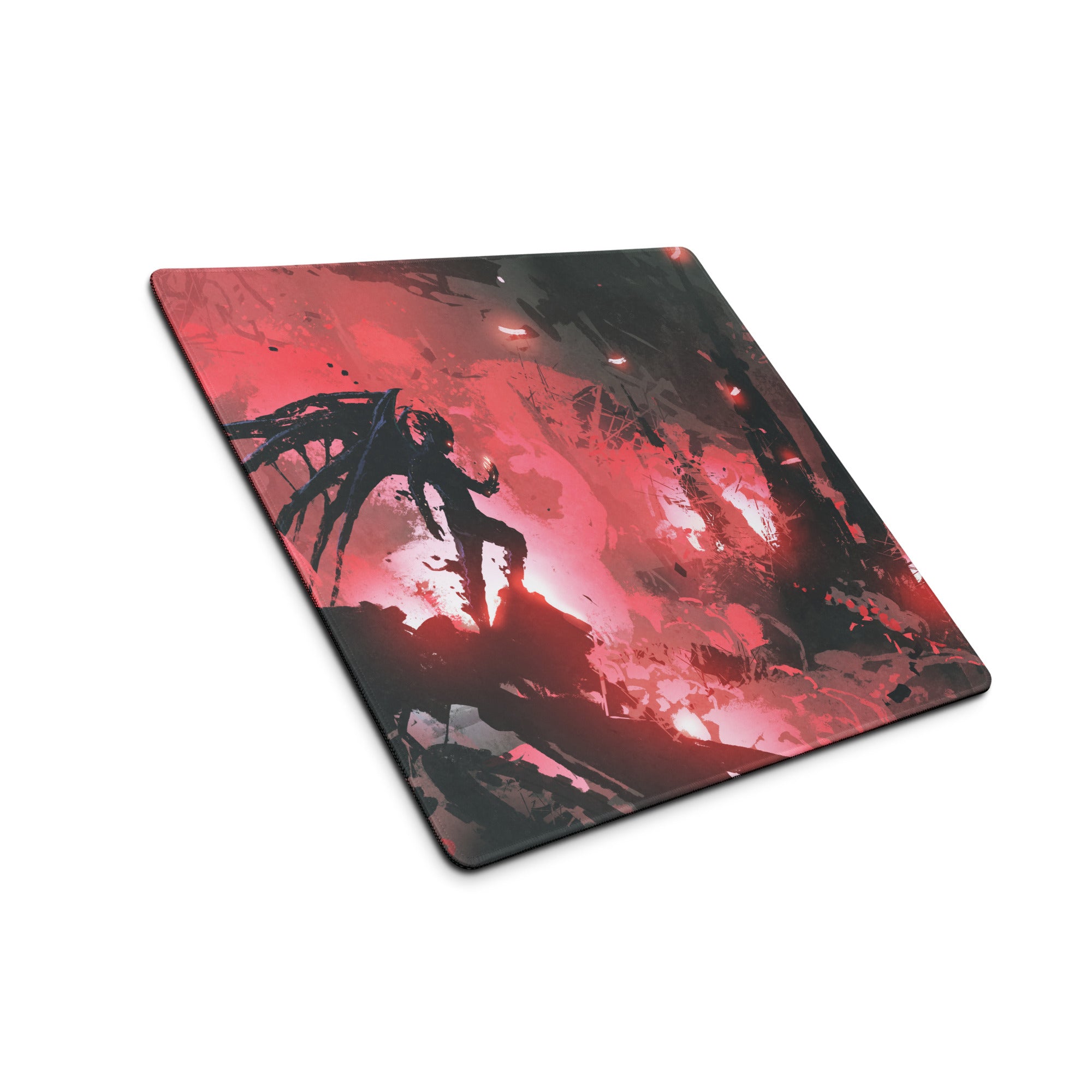 Gaming Mouse Pad Red And Black For Gaming Desk Modern Abstract Style Dynamic Esports Decor Digital Art