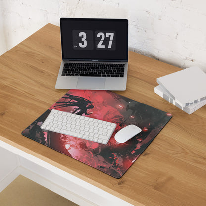 Gaming Mouse Pad Red And Black For Gaming Desk Modern Abstract Style Dynamic Esports Decor Digital Art