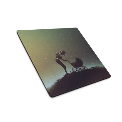 Space Gradient Galaxy Gaming Mouse Pad For Desk Setup Starry Night Sci-Fi Art Digital Illustration