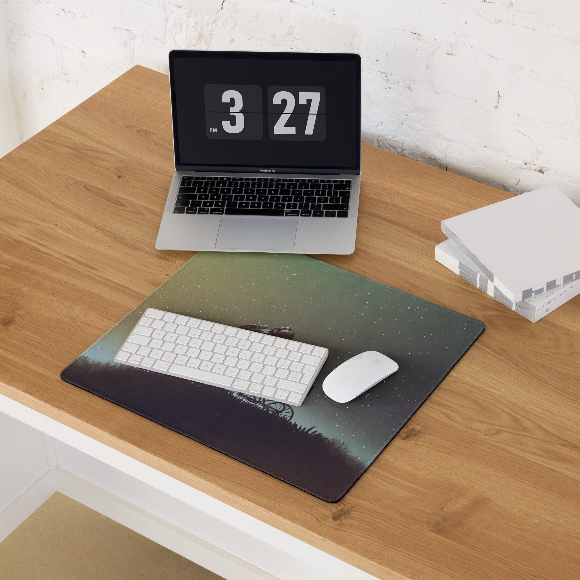 Space Gradient Galaxy Gaming Mouse Pad For Desk Setup Starry Night Sci-Fi Art Digital Illustration