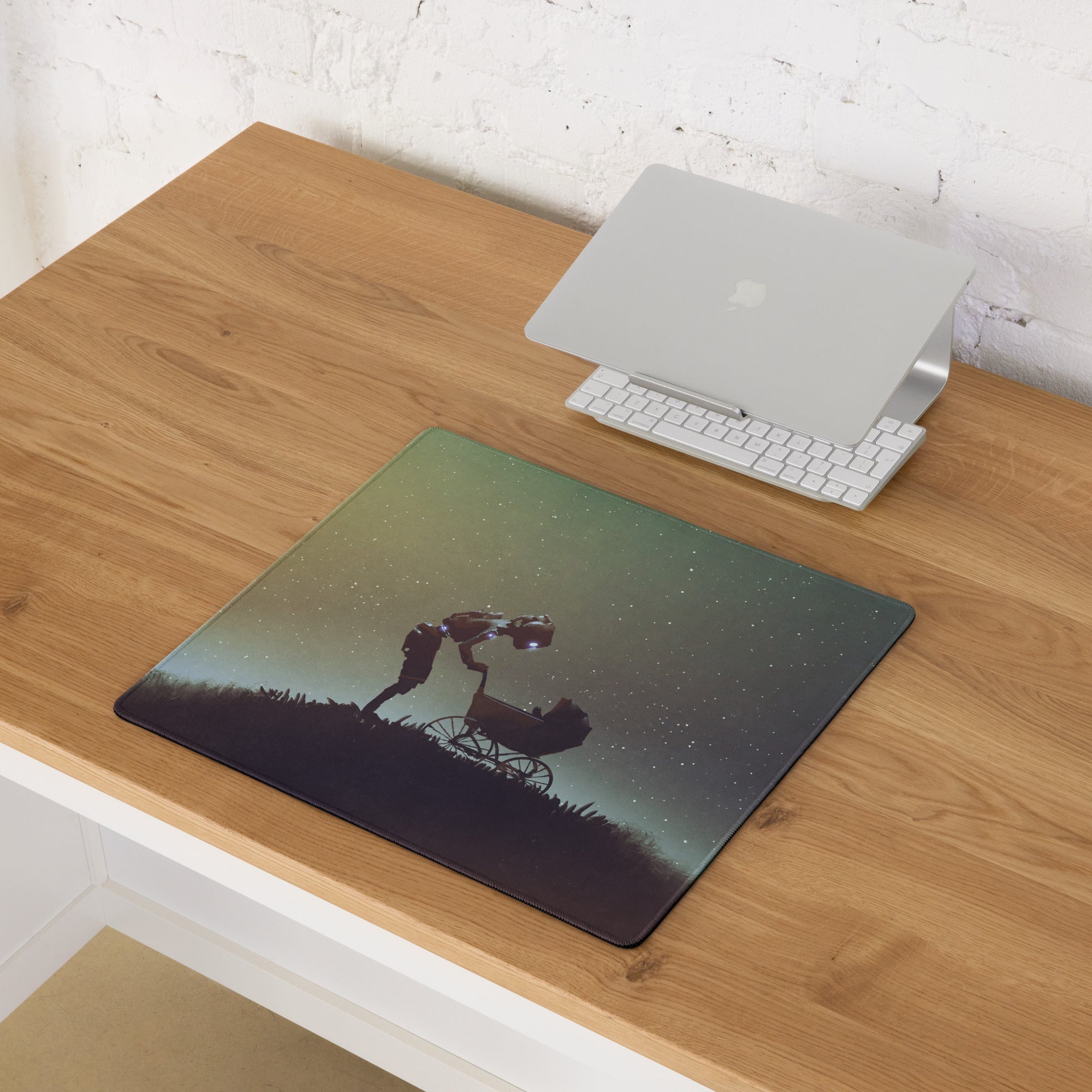 Space Gradient Galaxy Gaming Mouse Pad For Desk Setup Starry Night Sci-Fi Art Digital Illustration