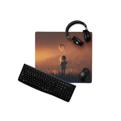Gaming Mouse Pad Orange Sunset Copper Gradient Style For Desk Setup Esports Mood